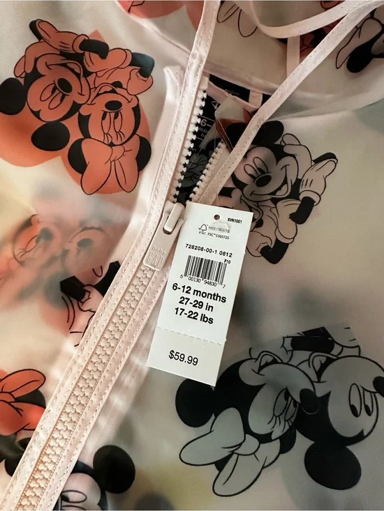 GAP Pink Minnie & Mickey Graphic Hooded Jacket