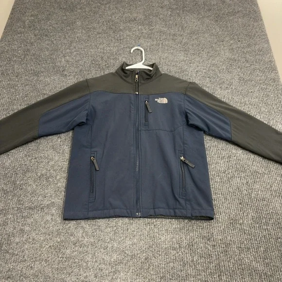 The North Face Jacket Boys L Blue Softshell Apex Fleece Lined Gorpcore‎ Outdoor