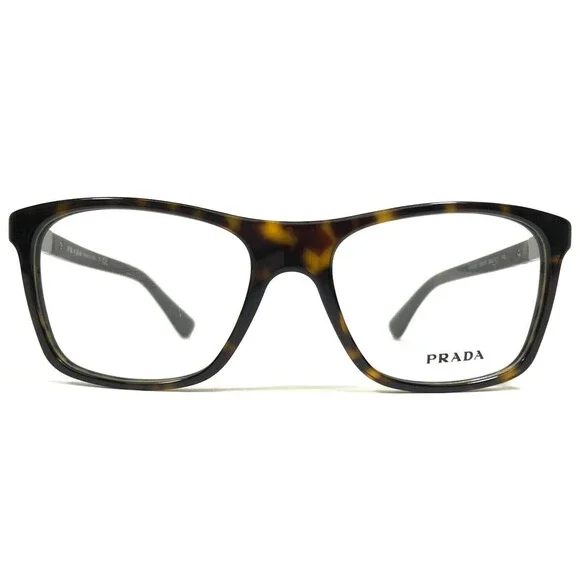 PRADA Eyeglasses Frames VPR 05S 2AU-1O1 Tortoise Square Full Rim 53-17-140