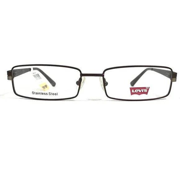 Levi's LS554A-1 Eyeglasses Frames Brown Rectangular Full Rim 55-17-140
