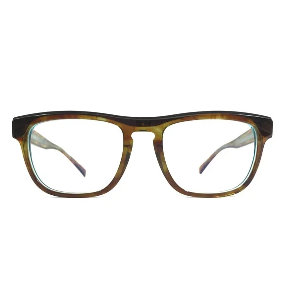 Tom Davies Eyeglasses Frame TD706 Col. 2060 Brown Horn Clear Blue 53-20-145