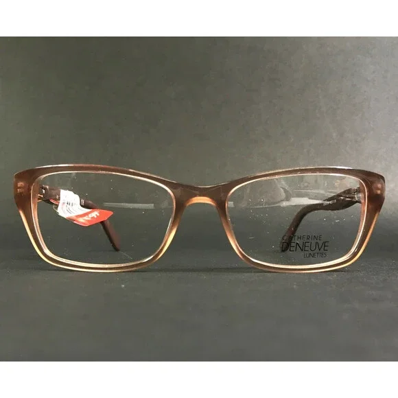 Catherine Deneuve Eyeglasses Frames CD0410 047 Light Brown Cat Eye 52-17-135