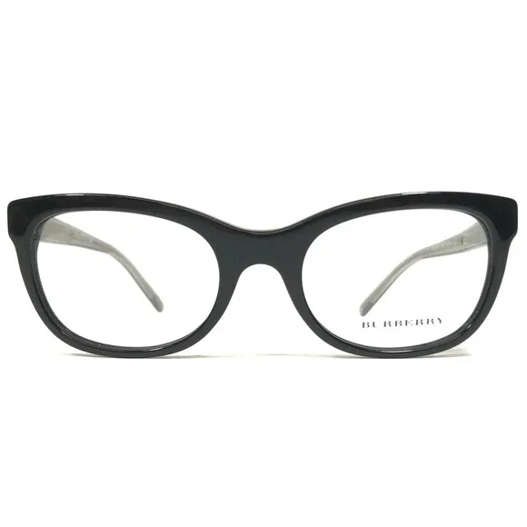 Burberry Eyeglasses Frames B2213 3001 Gray Nova Check Black Cat Eye 51-20-140