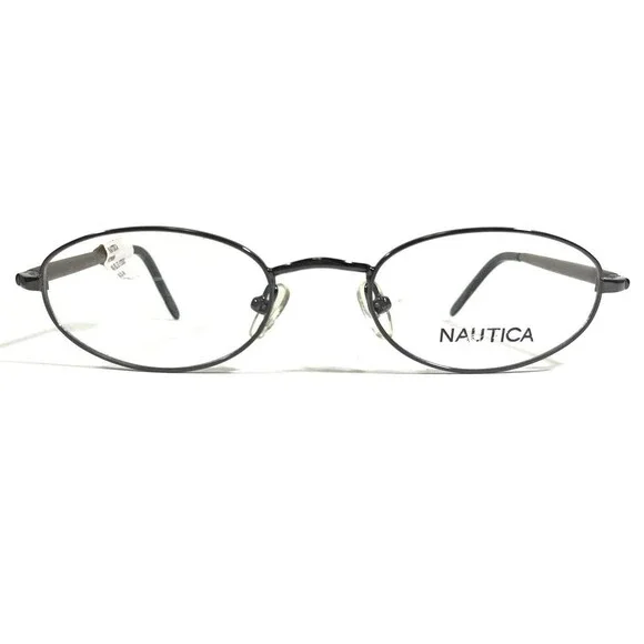 Nautica Eyeglasses Frames N7900 401 Brown blue Grey Round Wire Rim 49-20-140