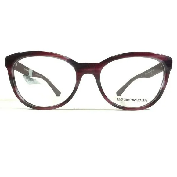 Emporio Armani Eyeglasses Frames EA3105 5389 Purple Horn Cat Eye 54-18-140