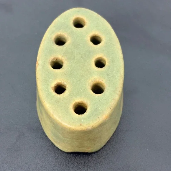 Rookwood Pottery Antique‎ Flower Frog 2225 Green Matte XV 1915 Ceramic Small
