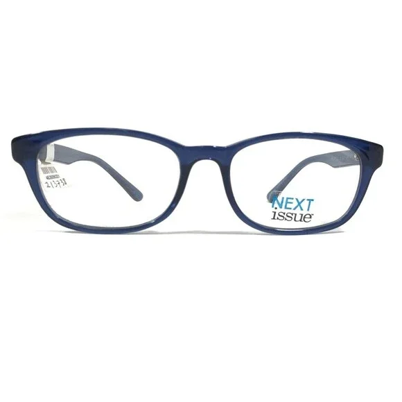 Next Issue AN 187 COL 50 Eyeglasses Frames Clear Blue Square Full Rim 53-17-140