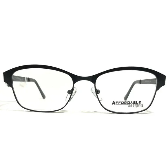 Affordable Designs Eyeglasses Frames KIA BLACK Square Full Rim 52-17-140