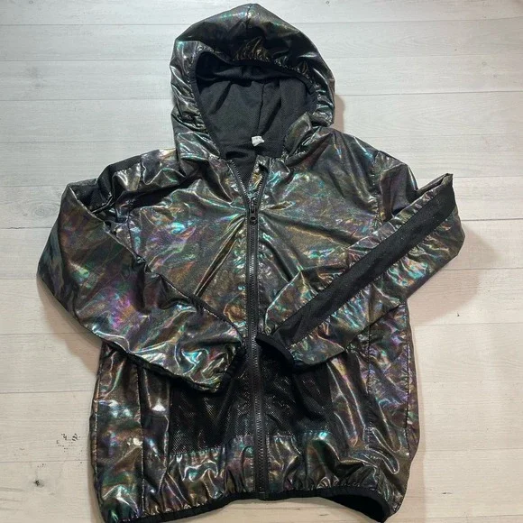Ideology girls black metallic jacket youth‎ large