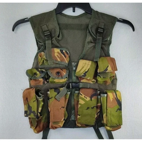 KOMBAT.UK Youth Med Camo Tactical Vest Holster Adjustable📸SEE‎ PICS📏📸