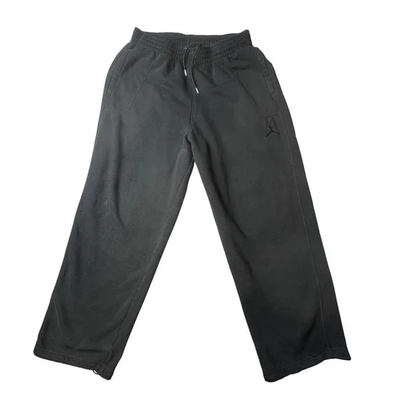 Jordan Sweatpants Mens XL Black 777739-010 Jumpman Fleece Straight Leg Bungee