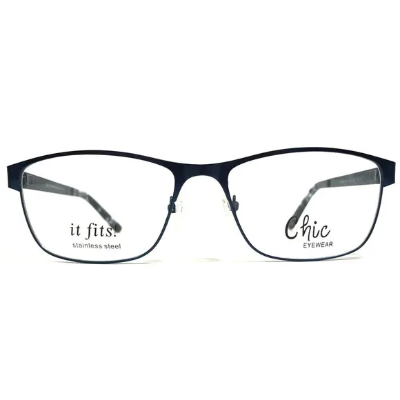 Chic Eyewear Eyeglasses Frames SHEILA MATT BLUE Square Full Rim 58-17-145