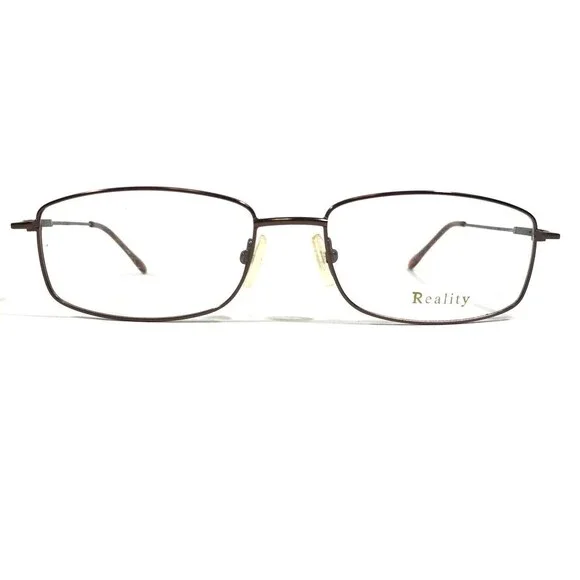 Reality R 3776 BROWN Eyeglasses Frames Rectangular Full Rim 56-17-145
