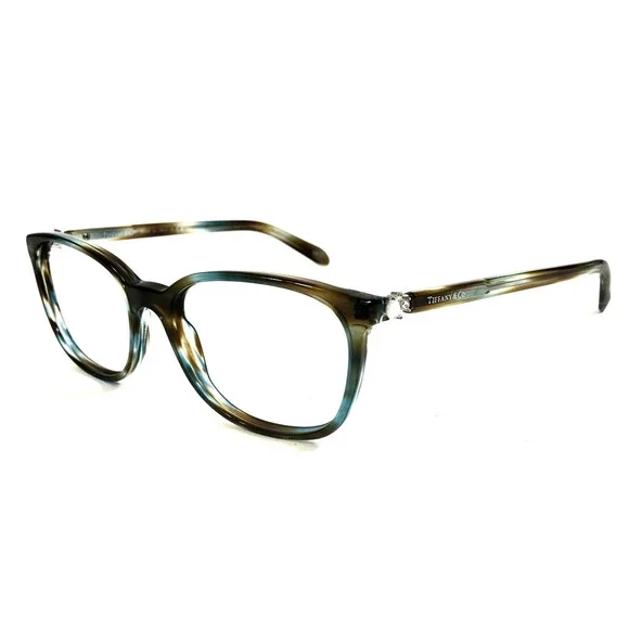 Tiffany & Co. Eyeglasses Frames TF2109-H-B 8124 Brown Blue Pearls 53-17-140