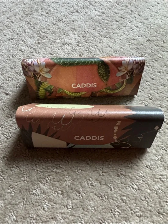 CADDIS Women's Floral & Patterned Glasses Case - Coral and Brown