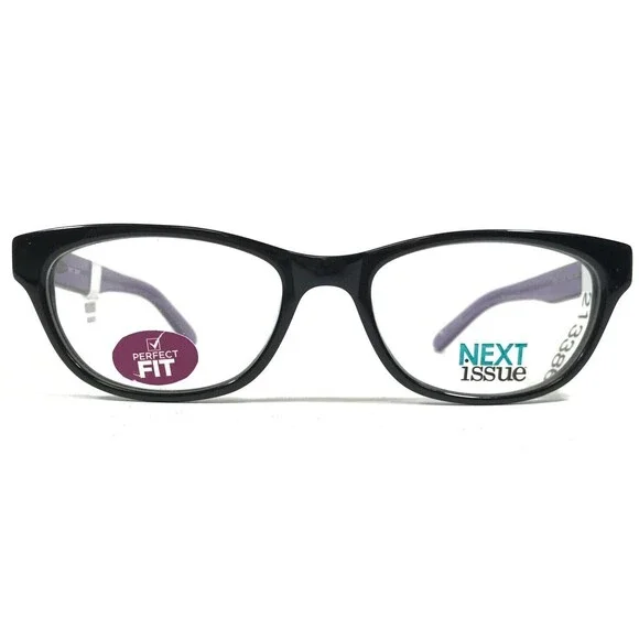 Next Issue NI 06 COL 90 Eyeglasses Frames Black Purple Cat Eye 54-18-140