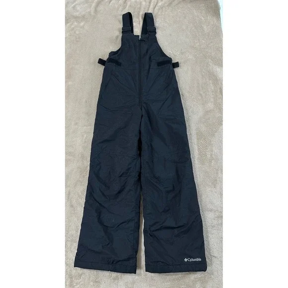 Columbia‎ Outgrown Snow Bib Kids Unisex Size M Black Nylon Adjustable EUC