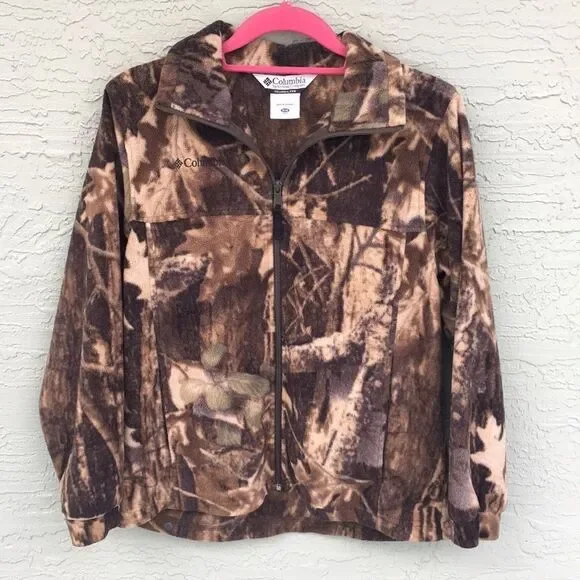 Columbia Camo Zip Up Sz 14/16 Youth Jacket