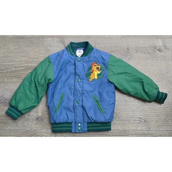 Disney The Lion‎ Guard Kion Kopa Blue Green Bomber Jacket Kids Toddler Size 2T