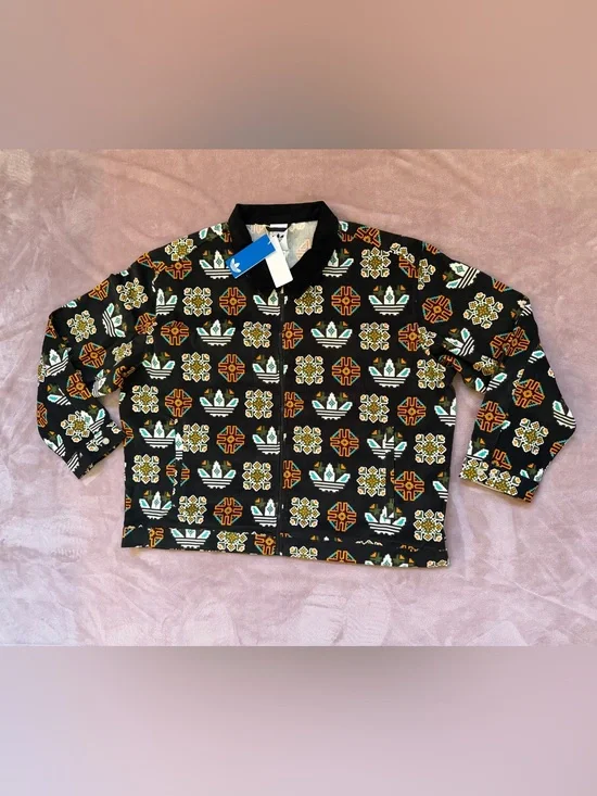 adidas Monogram Print Coach Jacket - Black 2XL