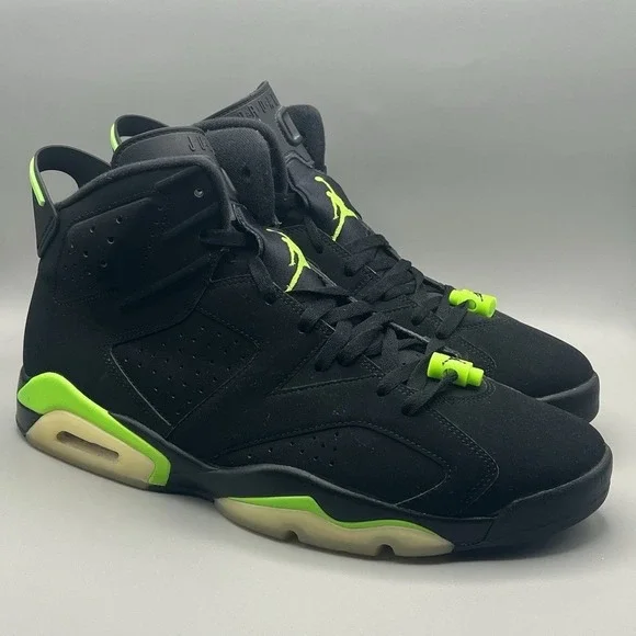 2021 Nike Jordan 6 Electric Green Retro Basketball - Men's Size 14 USED
