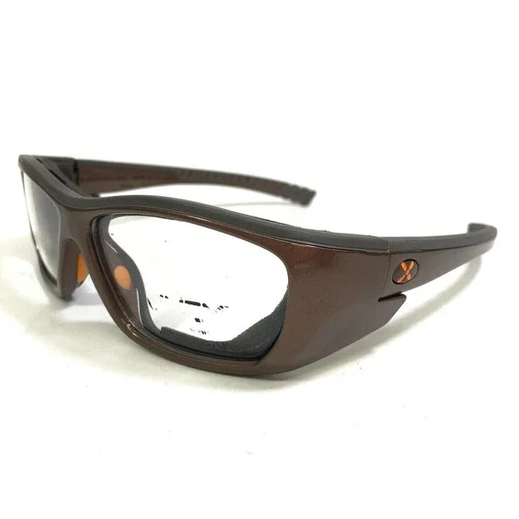 Uvex Safety Goggles Eyeglasses Frames Titmus 166 Shiny Brown Z87-2 60-13-127