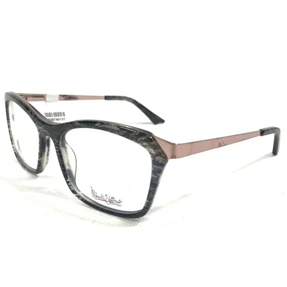 Roberto Steffani RS 166 COL 50 Eyeglasses Frames Black Pink Square 53-16-140