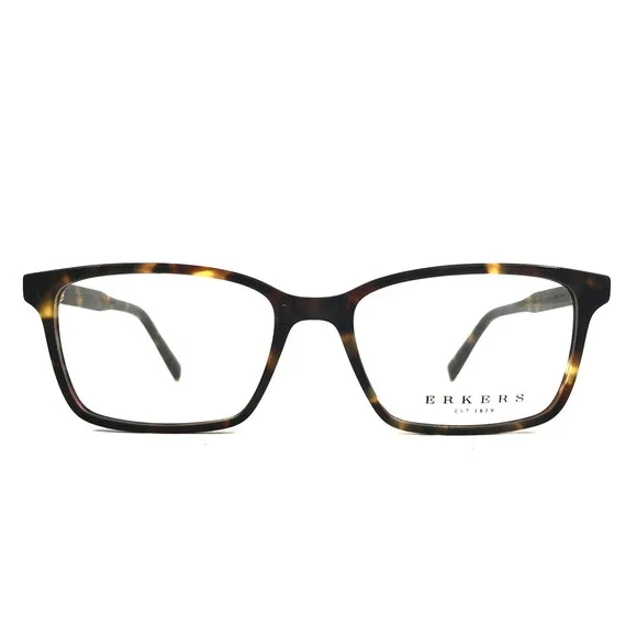 Erkers Eyeglasses Frames KIRKWOOD Matte Tortoise Rectangle Full Rim 49-17-142