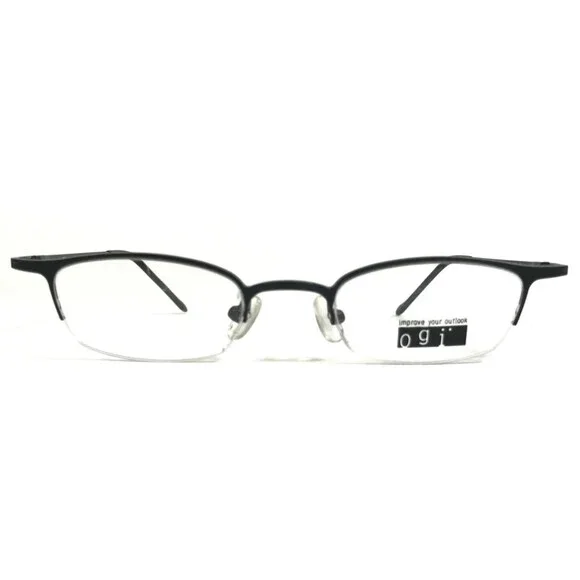 OGI Petite Eyeglasses Frames 2071 COL.10 Black Cat Eye Half Rim 44-20-140