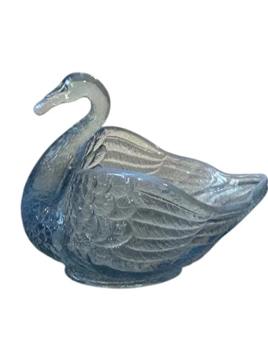 Vintage Fenton Art Glass Swan Trinket Dish