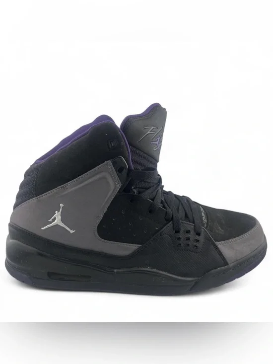 Jordan Take Flight Men’s Black and Varsity Purple High-Top Basketball Sneakers