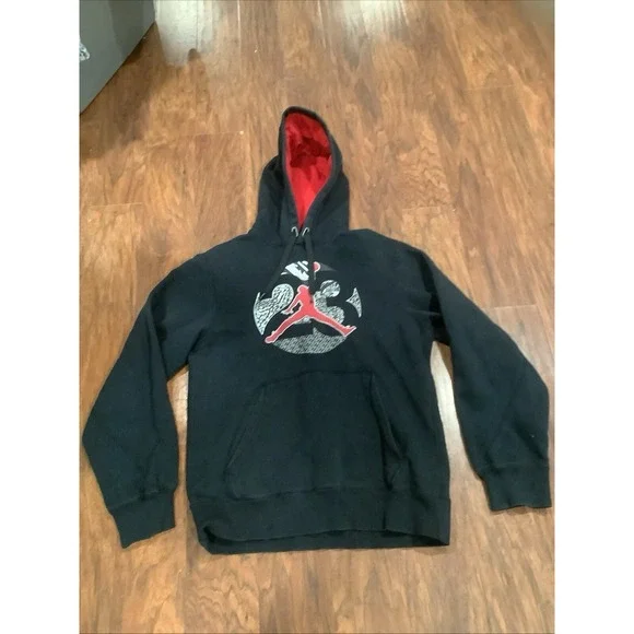 Air Jordan Hoodie Mens Small Jumpman Black Elephant Nike Pullover Sweatshirt