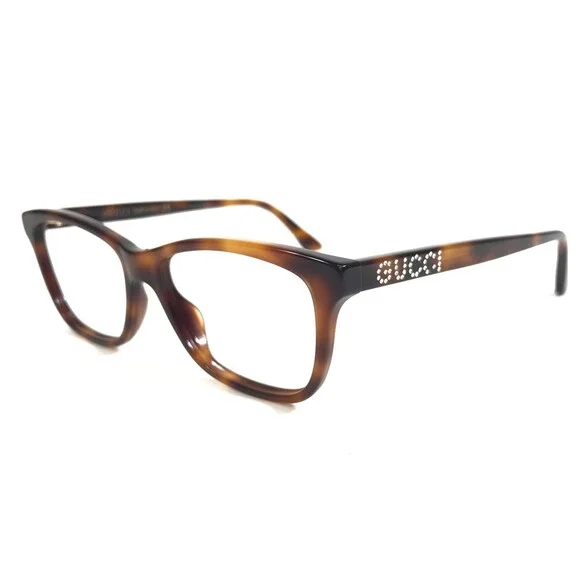 Gucci Eyeglasses Frames GG0731O 002 Tortoise Brown Cat Eye Full Rim 53-16-140