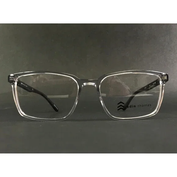 Adin Thomas Eyeglasses Frames AT-514 C2 Clear Black Rectangle Full Rim 55-17-148