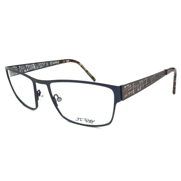 J.F. Rey Eyeglasses Frames JF2586 2090 Matte Brown Blue Square 55-18-145