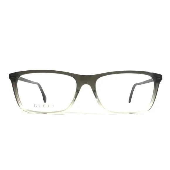 Gucci Eyeglasses Frames GG0553O 008 Dark Gray Fade Rectangle Full Rim 56-16-145