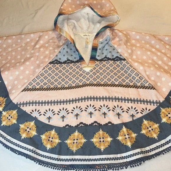Matilda Jane Dream Chasers Poncho Girls 6 Boho Hooded Fairytale Cape‎ Cottagcore