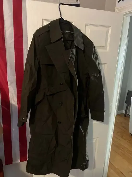 American Apparel US Army Men's Heritage Green  Service Uniform Trench Coat 46L