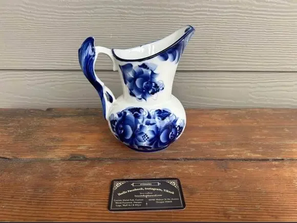 Russian Gzhel Pitcher