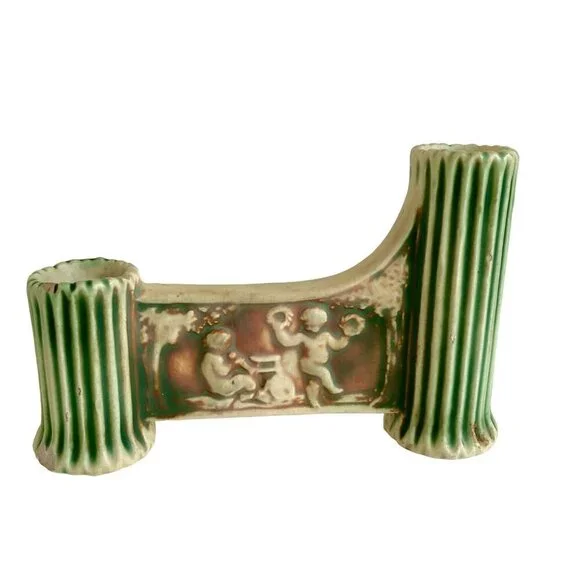 Roseville Donatello Double Bud Vase