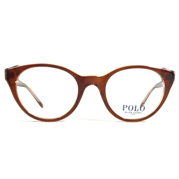 Polo Ralph Lauren Eyeglasses Frames PH 2174 5639 Brown Clear Cat Eye 49-21-145