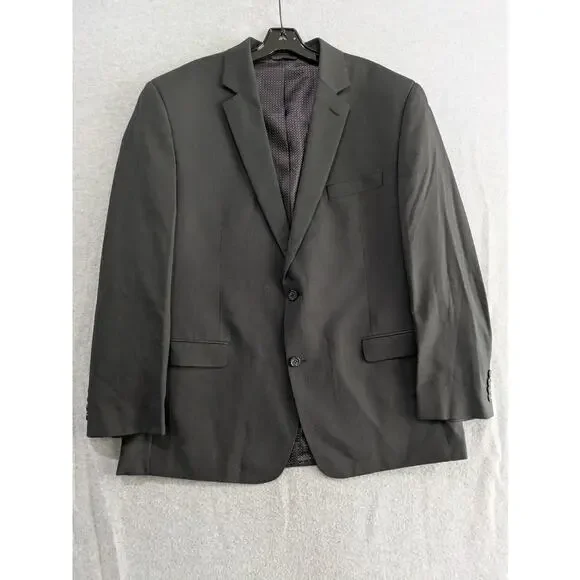 Shaquille O'Neal Blazer Sports Coat Men's 46R Dark Gray 2 Button‎ Wool Coat