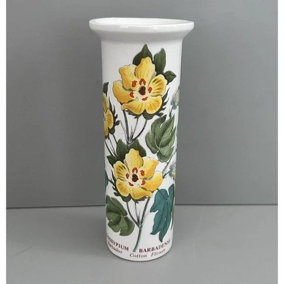 Portmeirion Botanic Garden Gossypium Barbadense Cotton Flower Bud Vase 5.25