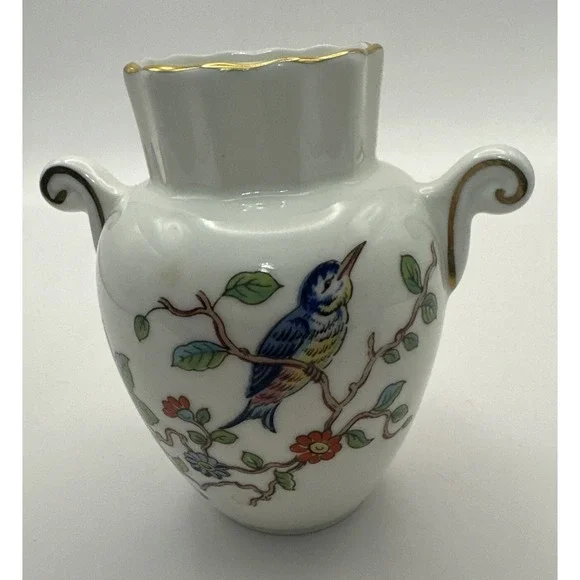 Aynsley Bud Vase Double Handle Pembroke Fine English Bone China 3.5
