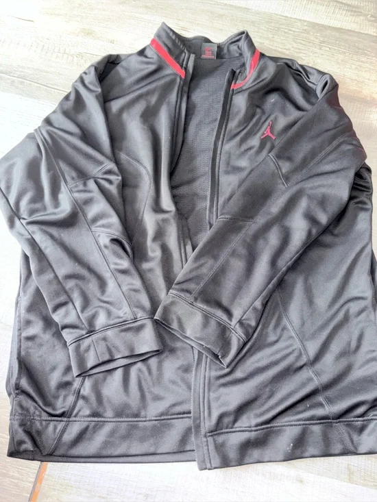 Jordan Jump Man Full Zip Jacket Black red