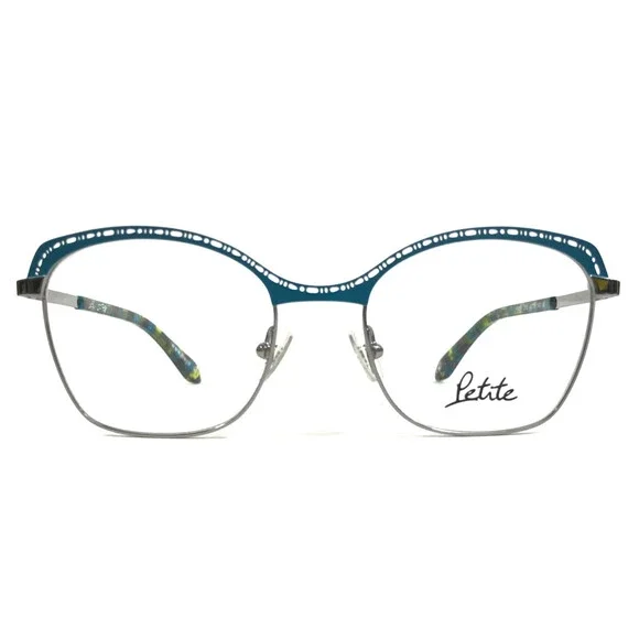 J. F. Rey Petite Eyeglasses Frames PM058 2510 Blue Silver Full Rim 48-18-140