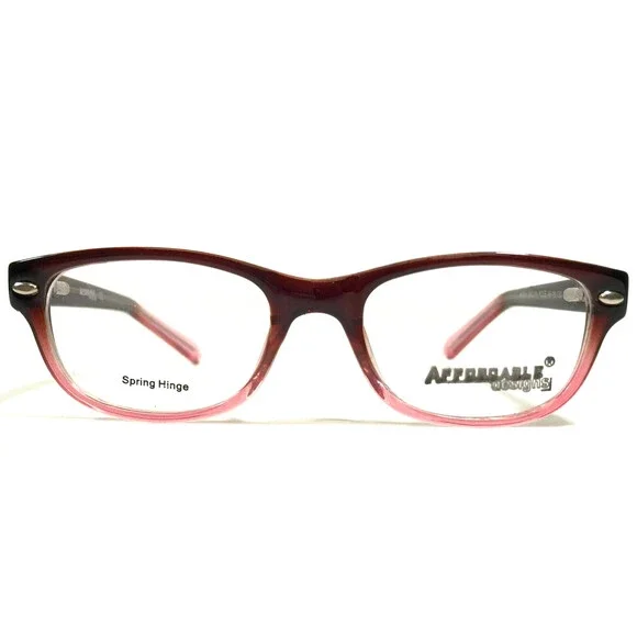 Affordable Designs Eyeglasses Frames BRONX BROWN ROSE Cat Eye Full Rim 46-18-130