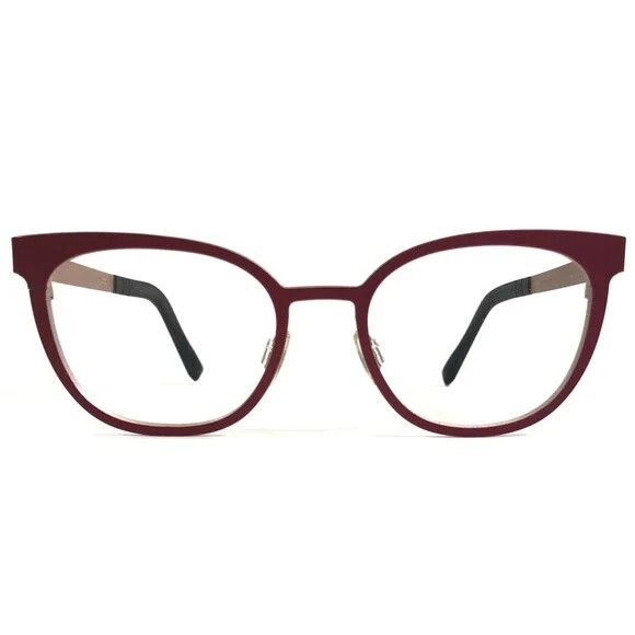 Blackfin Eyeglasses Frames BF878 COL.1115 Red Pink Titanium Cat Eye 47-18-145