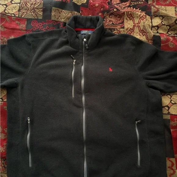 Polo Ralph Lauren Peformance Black Full Zip Up Fleece Lined Jacket