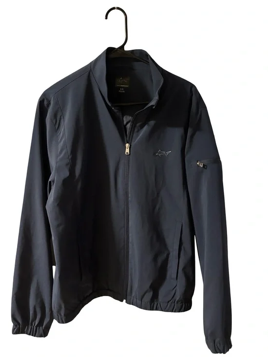 Greg Norman Navy Lightweight Golf Athleisure Casual Front Jacket Medium
